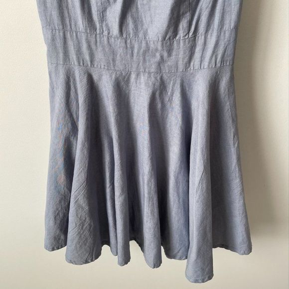 UO Kimchi Blue Chambray Fit & Flare Dress Sz 2 - Picture 4 of 9